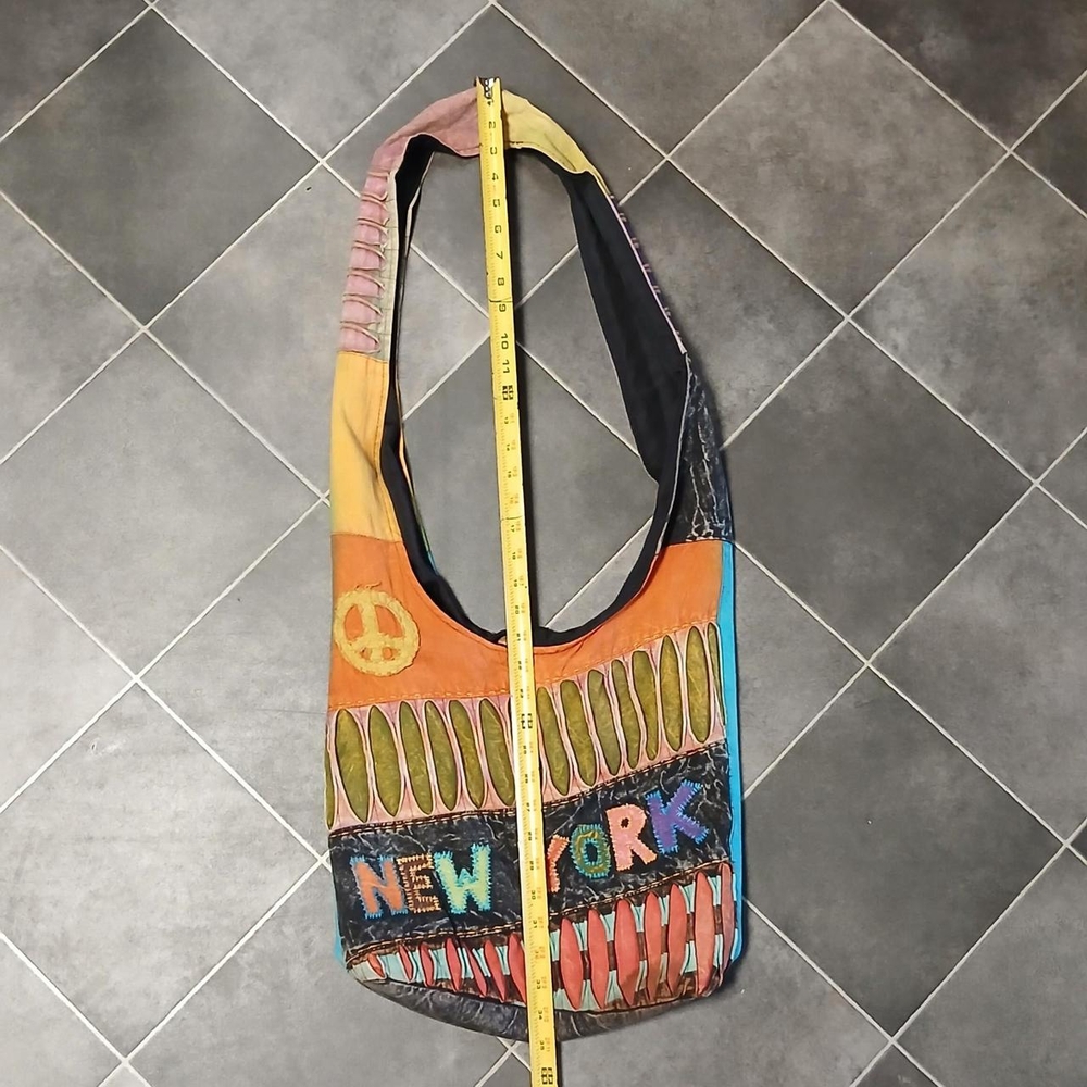 Source Unknown Multicolor Patchwork New York Hobo… - image 1